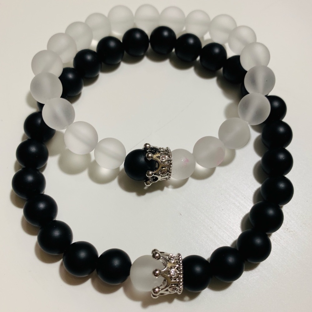 Couples Gemstone Bracelet Set.